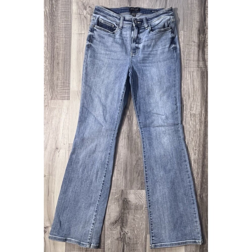 Judy Blue Womens Bootcut Jeans 9/29 Blue Light Wash Mid Rise Stretch Denim